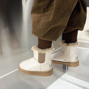 Bota Infantil de Inverno com Pelúcia - Estilo Clássico