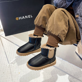 Bota Infantil de Inverno com Pelúcia - Estilo Clássico