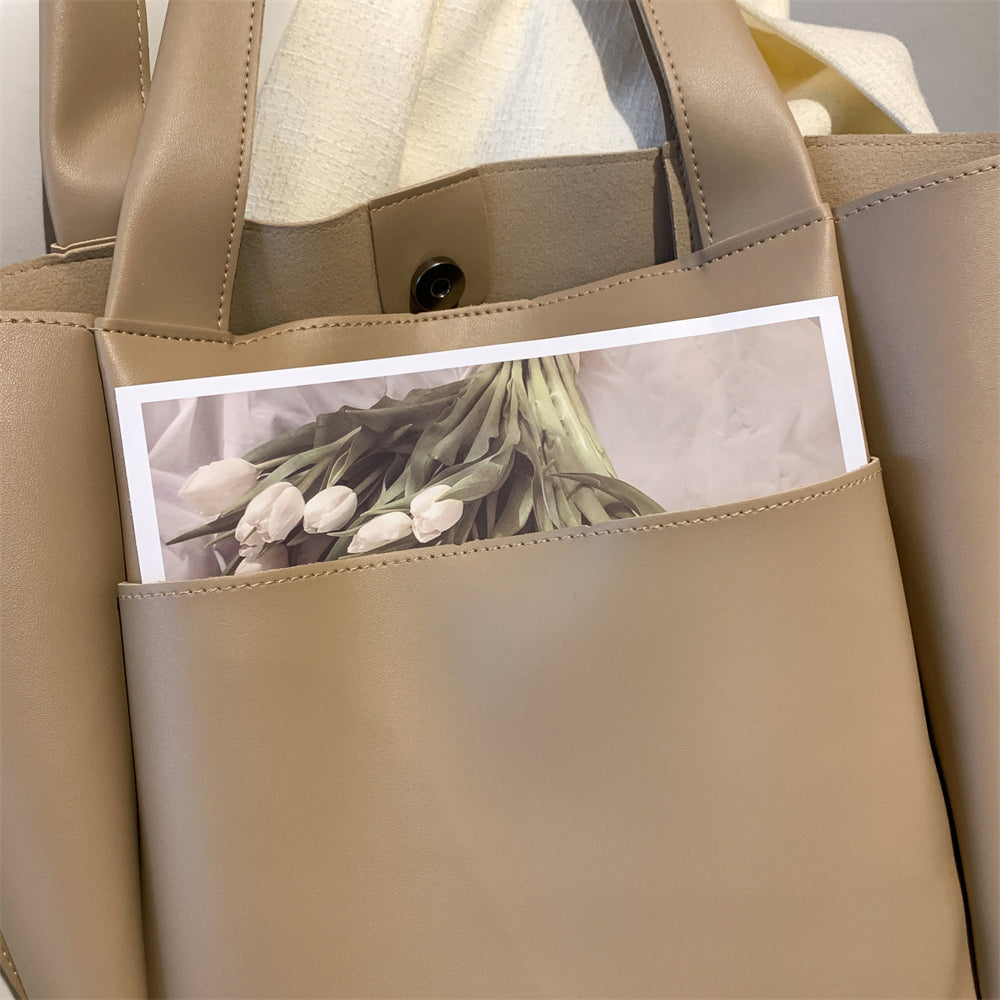 Bolsa Shopper Grande de Couro