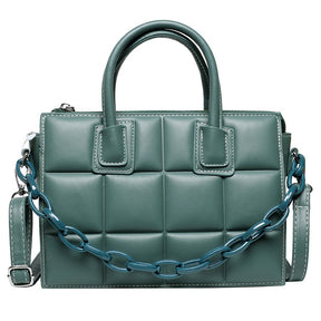 bolsa feminina verde com corrente - oxop