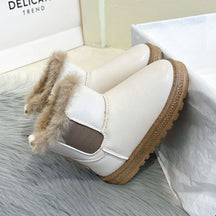 Bota Infantil de Inverno com Pelúcia - Estilo Clássico