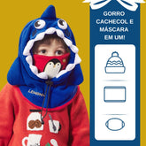 Gorro de Lã Infantil para Inverno - 3 em 1 - Divertidos